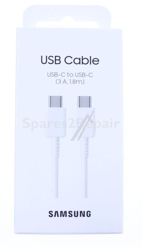 Samsung Charger For Mobile Phone - Suitable For Samsung Usb-c Zu Usb-c Kabel Ep-dx310 (3a) 1,8m, White