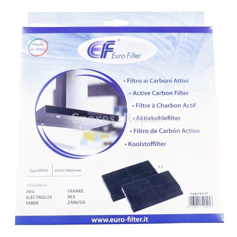 Eurofilter Carbon Filter - Eff55 Carbon Filter 2 Pieces Alternative For Electrolux Eff49 902980125