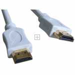 Compatible Hdmi Highspeed Ethernet Plug-plug - Hdmi Lead 1 4 White High Speed Ethernet 5m