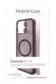 Mobilize Leather Bag Gsm - 80147 Mobilize Magsafe Compatible Hybrid Case Samsung Galaxy S25+ 5g Black
