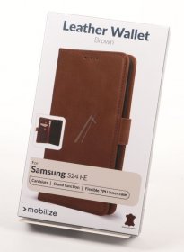 Mobilize Leather Bag Gsm - 29996 Mobilize Leather Wallet Samsung Galaxy S24 Fe Brown