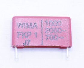 Wima Fkp1 Pulse Capacitor - 1000pf-2000v Fkp1u011005a00jssd Fkp1 Pulse Capacitor Rm=22 5mm