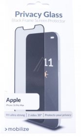 Mobilize Display Protective Film - Mobilize Privacy Glass Screen Protector - Black Frame - For Apple Iphone 16 Pro Max - 57772