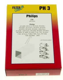 Filterclean Vacuum Cleaner Bags - Ph3 000073-k Paper Dust Bag X10