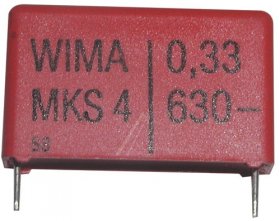 Wima Mks4 Pulse Capacitor - 0 33uf-630v Mks4j033305d00kssd Mks4 Capacitor Rm=22 5mm