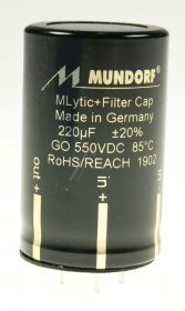 Mundorf Radial Electrolytics 105 Degre - 220uf-550v Audio Filter-elcap Radial 105° 35x55mm 4-polig