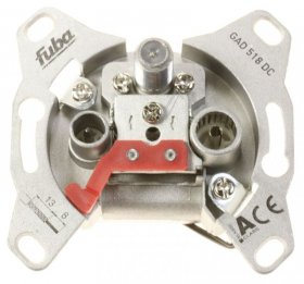 Fuba Pass Outlet - Gad 518 Dc Universal-durchgangsdose,3-loch,18db,dc