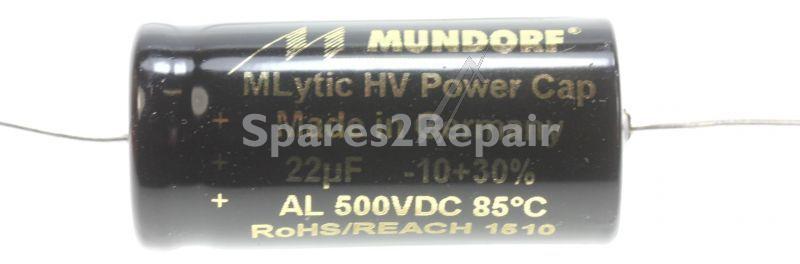 Mundorf Axial Electrolytic 85 Degrees - 22uf-500v Audio High-volt.-elcap Axial 85° 21x36mm