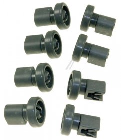 Roller For Dishwasher Basket - 50286967000 Wheel Kit 8pcs dark Grey div [Electrolux Aeg]