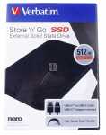 Verbatim Usb 2,5" Hard Discs - Store ´n´ Go 512gb -usb-c Ssd Festplatte, Bk