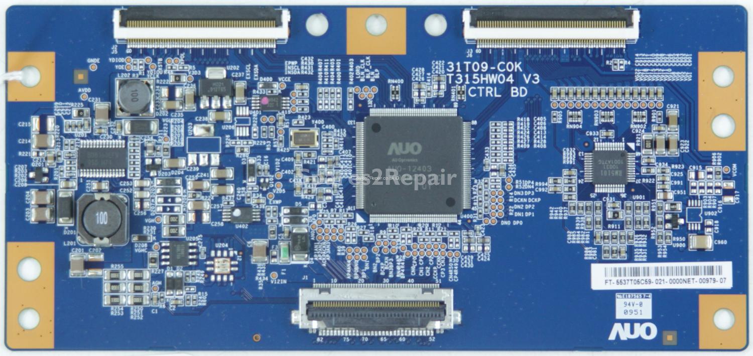 Samsung LE37C650L1K - T-Con - 55.37T05.C59 - 31T09-C0K - T315HW04 V3 CTRL BD