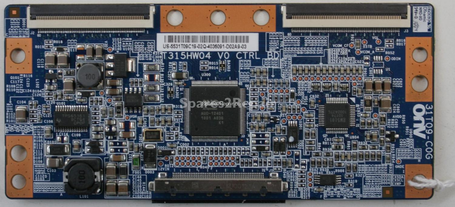 Toshiba 32RV753 - T-CON - 55.31T09.C19 - 31T09-C0G - T315HW04 V0 CTRL BD
